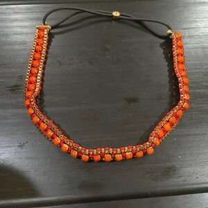 EUC Elegant Orange Beaded Headband